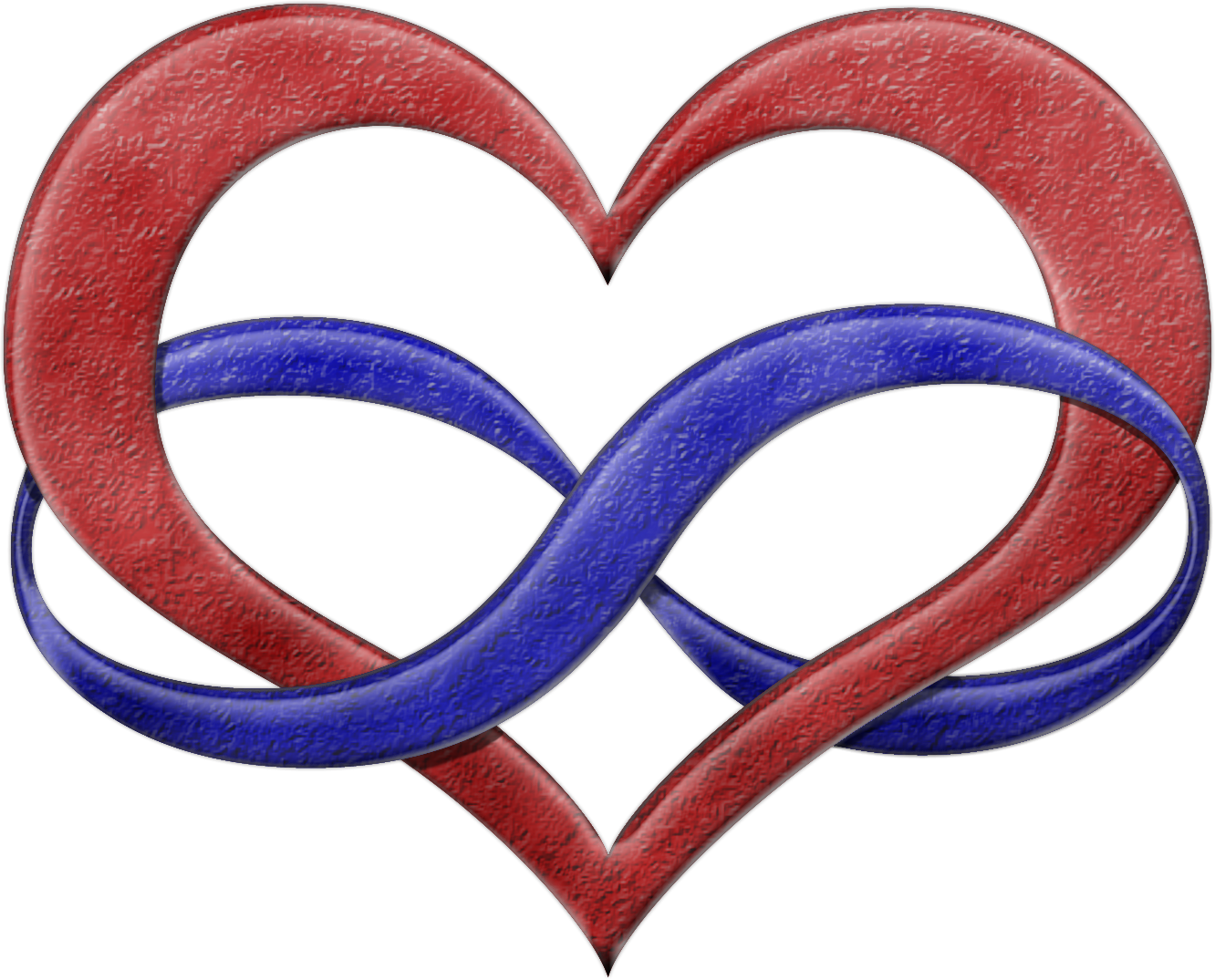 Polyamory Pride Infinity Heart Symbol In Pride Flag - Infinity Heart Polyamory (1332x1075)