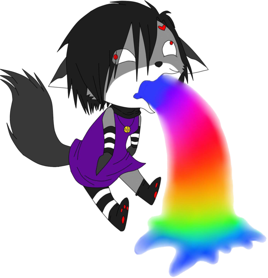 Id Rainbow Puke By Bunnyvirusrainbow Puke - Meaning (877x910)