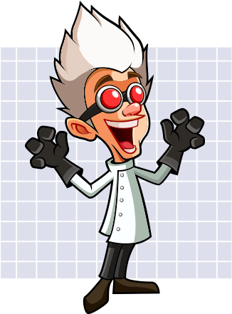 Mad Scientist - Evil Scientist Cartoon Characters (400x450)