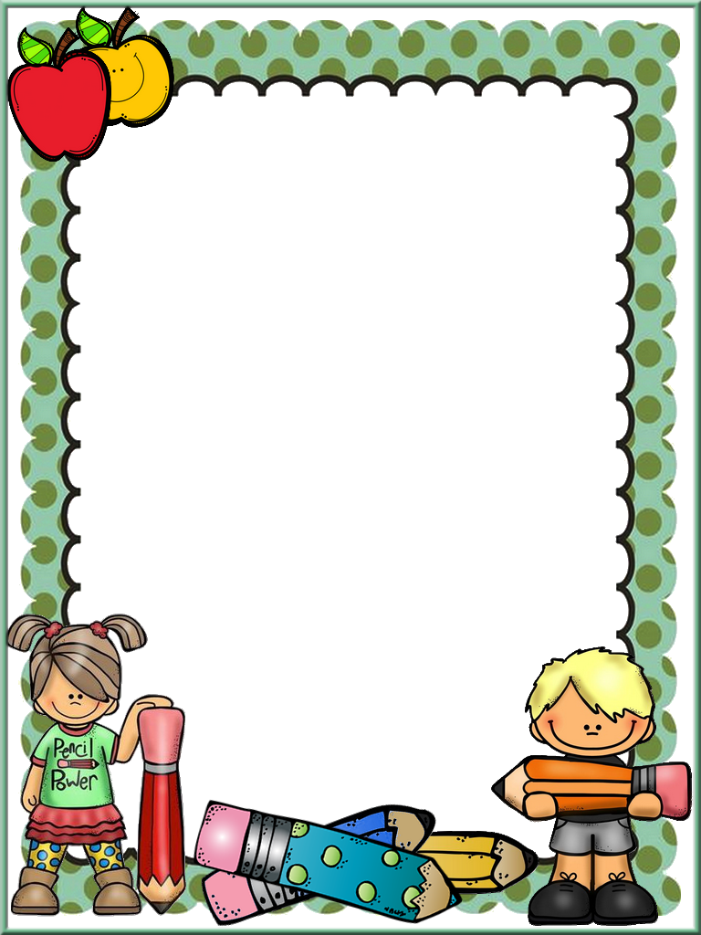 School Border, School Binder Covers, Classroom Rules, - Melonheadz Margen (768x1024)