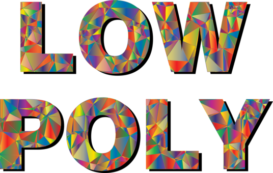 Low Poly Typography Typeface Line - Clip Art (536x340)
