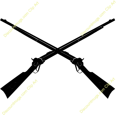 Rifle - Crossed Rifles Transparent (500x500)
