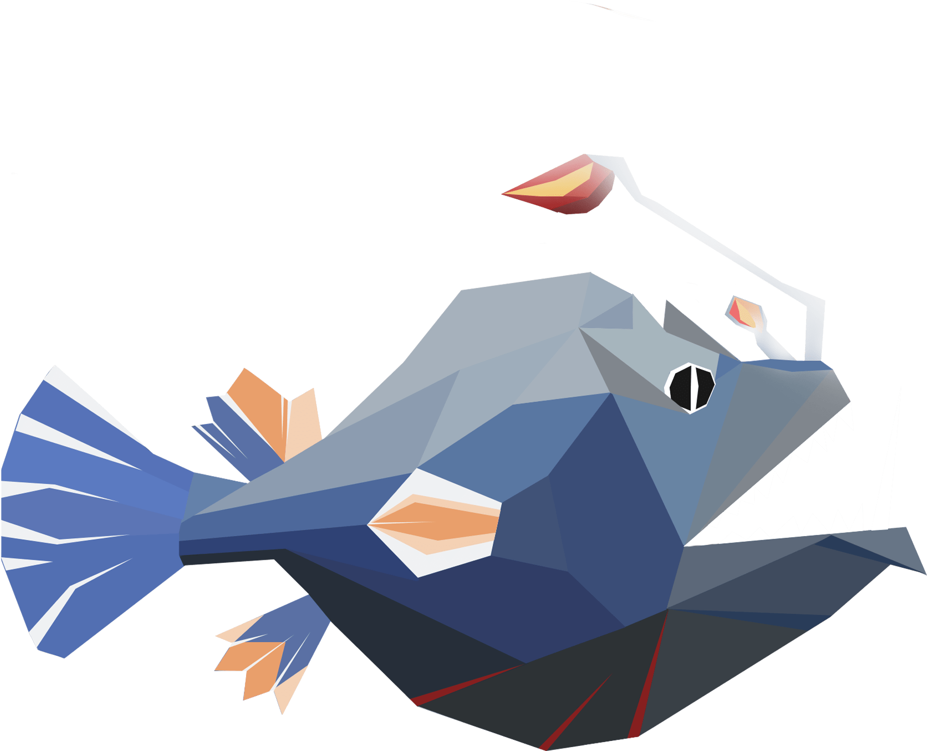 Bulb Fish Polygonal - Fish (2000x2000)