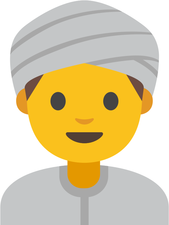 File - Emoji U1f473 - Svg - Android (768x768)