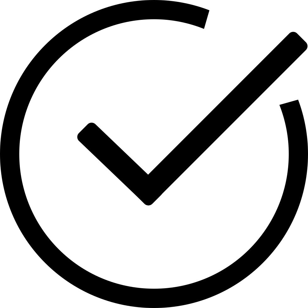 Edit Finish Comments - Circle Check Mark Icon (980x980)