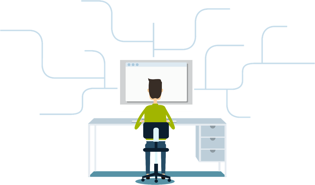 Interactive Desktop Computer Exploration Ppt - Vector Graphics (1255x738)