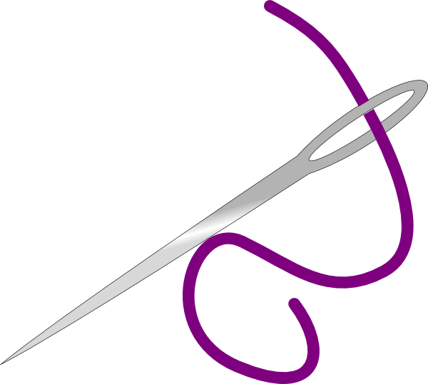 Clipart Needle And Thread (600x539)