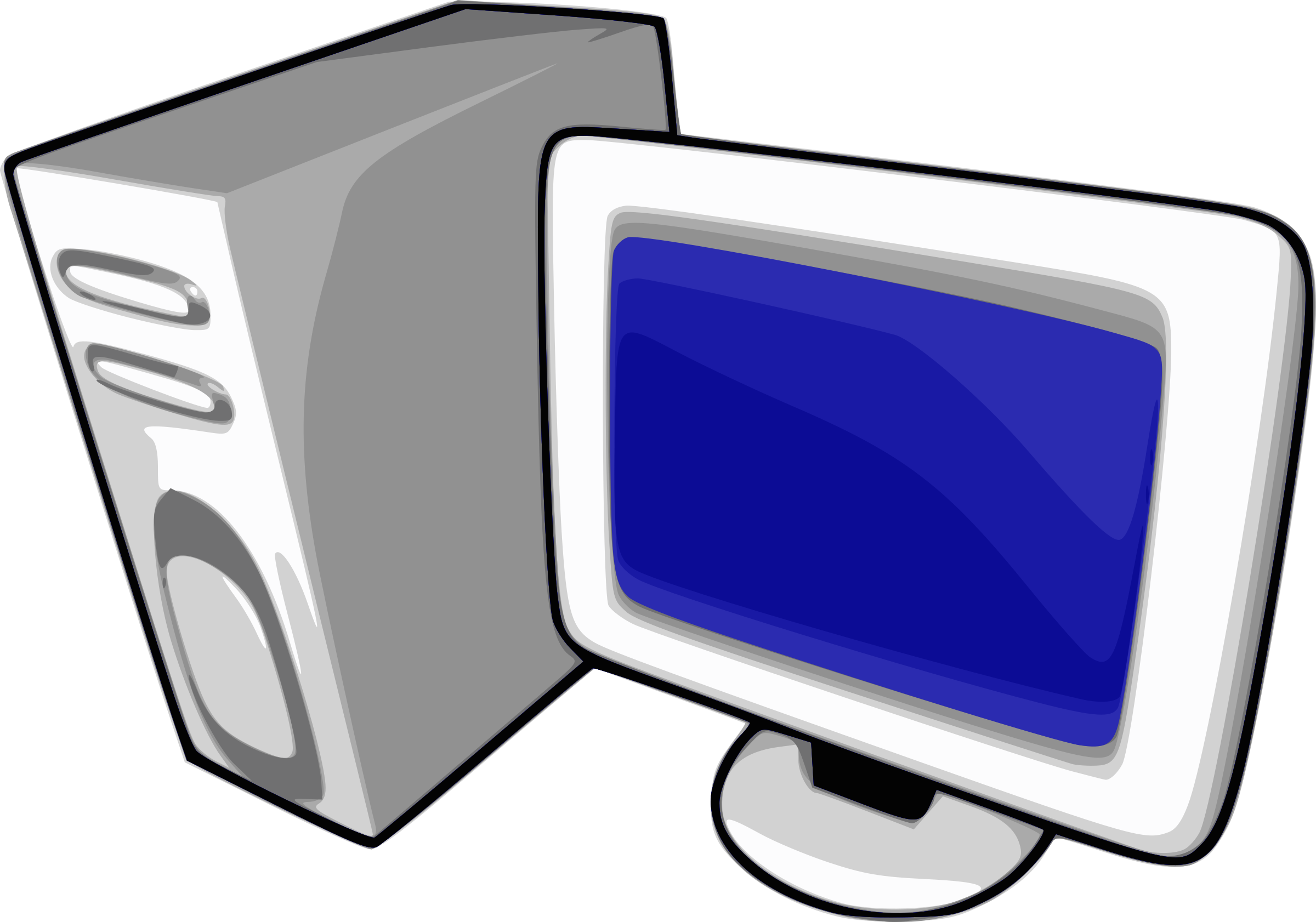 Clipart - Computer Vector (2400x1682)