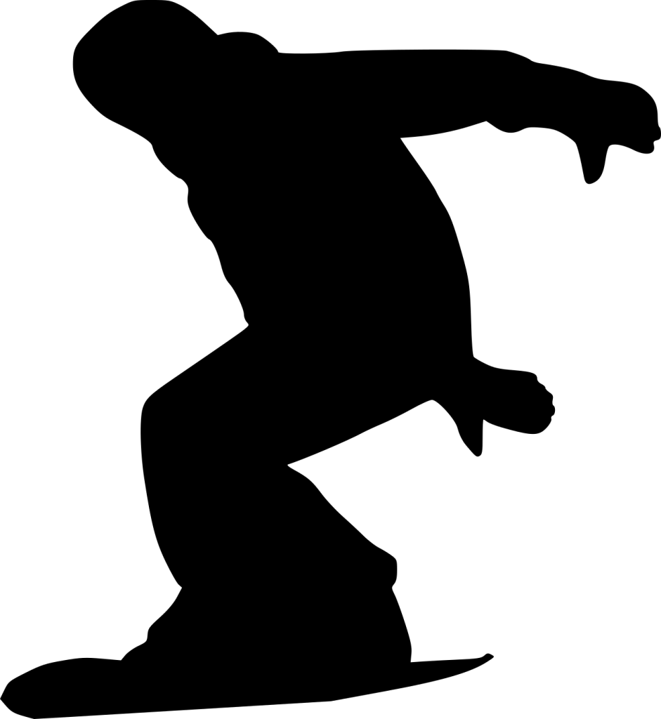 7 Snowboarder Silhouette - Portable Network Graphics (941x1024)