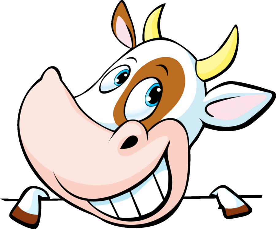 0171 / - Funny Cow Vector (900x747)