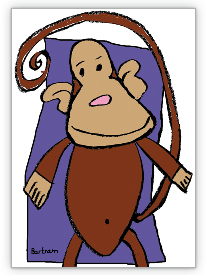 Affe Ohne Text - Cartoon (635x550)