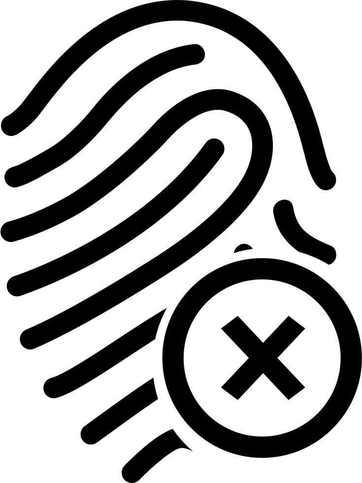 Fingerprint Outline With Close Button Comments - Fingerprint (735x980)