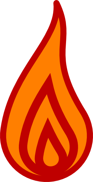 Candle Flame Clipart (300x589)