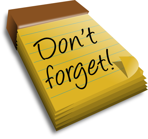 Image Library Stock Note Pad Dont Office Notes Memos - Don T Forget Clipart Transparent (481x452)