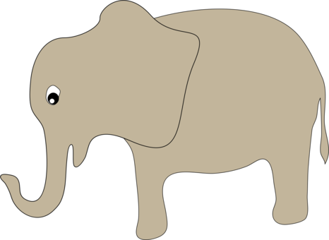 Drawing The Head And Hands Indian Elephant Computer - Drawing (466x340)