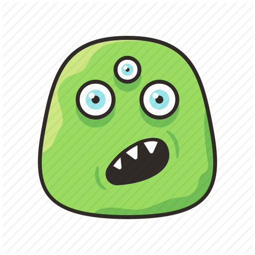 Confused Crazy Face Monster Icon - Icon (512x512)