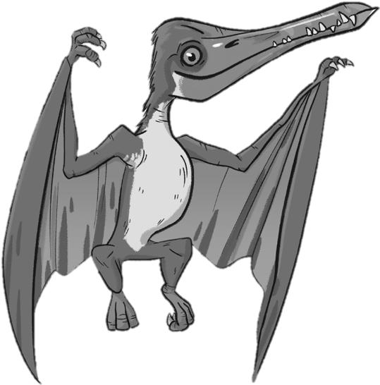 Cearadactyl Sitting - Illustration (606x596)