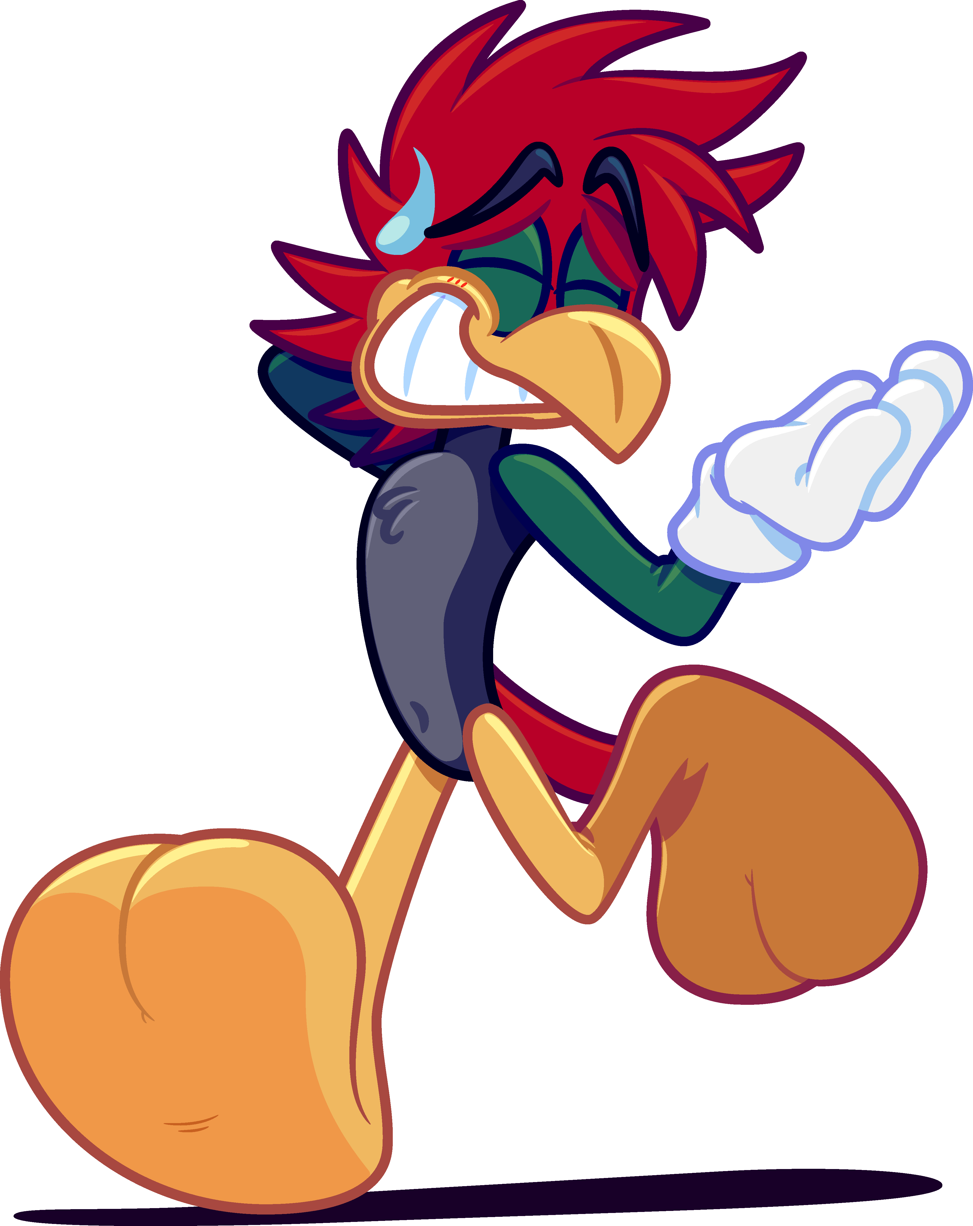 Ams - Embarrassed Birdy - Cartoon (3810x4800)