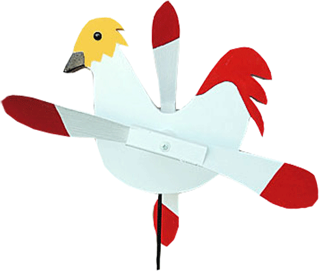 White Rooster - Whirligig (487x410)