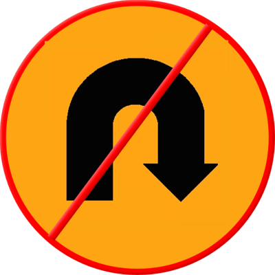 Wrong Way Don't Turn This Way - Circle (400x400)