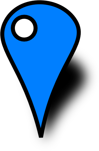 Map Pin With White Dot - Map Pin With White Dot (384x597)