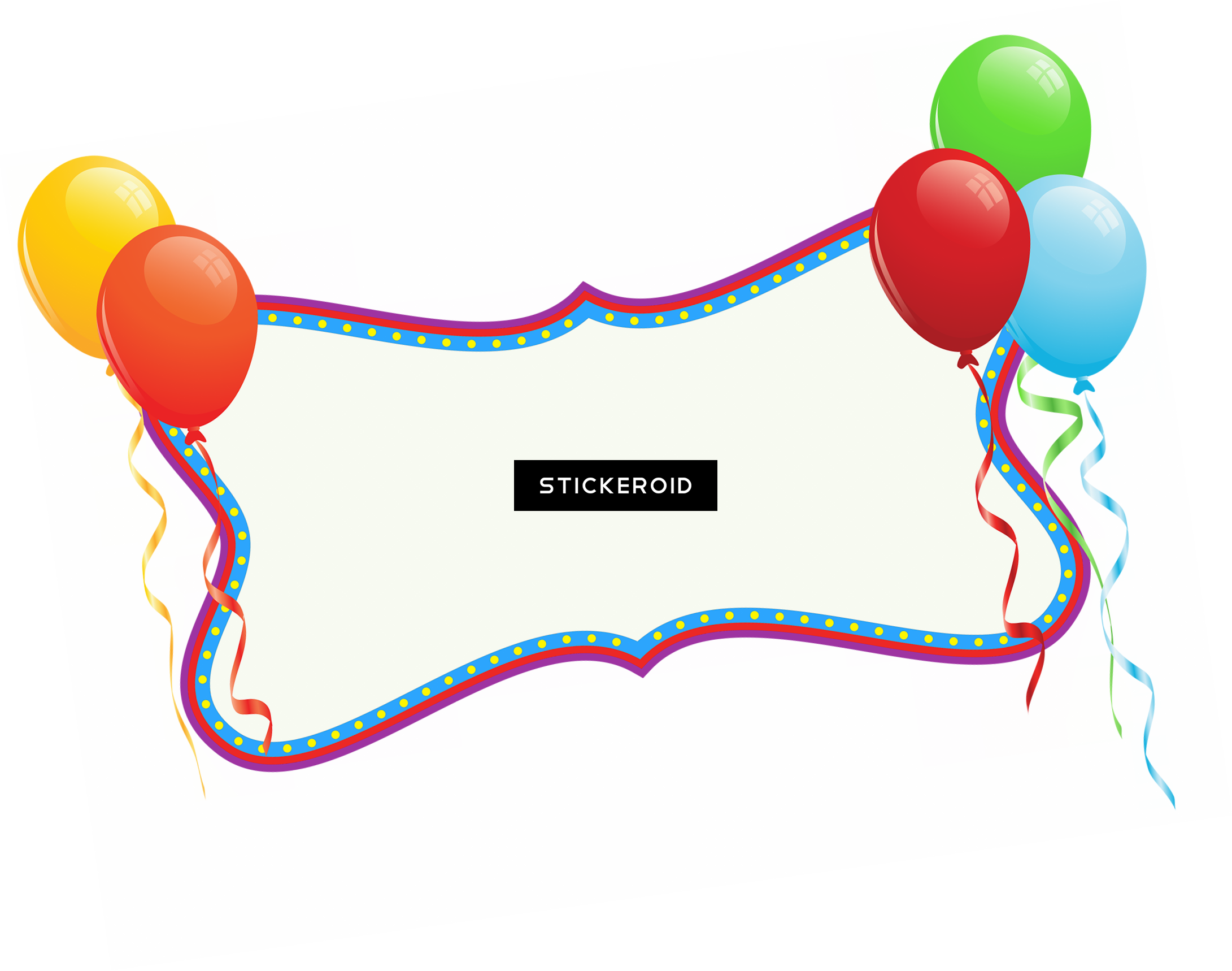 Birthday Frame - Balloon (2181x1718)