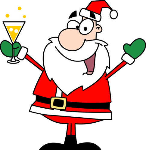 Santa Drinking (485x500)