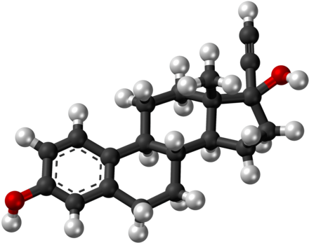 Ethinylestradiol - Estradiol Model (470x376)