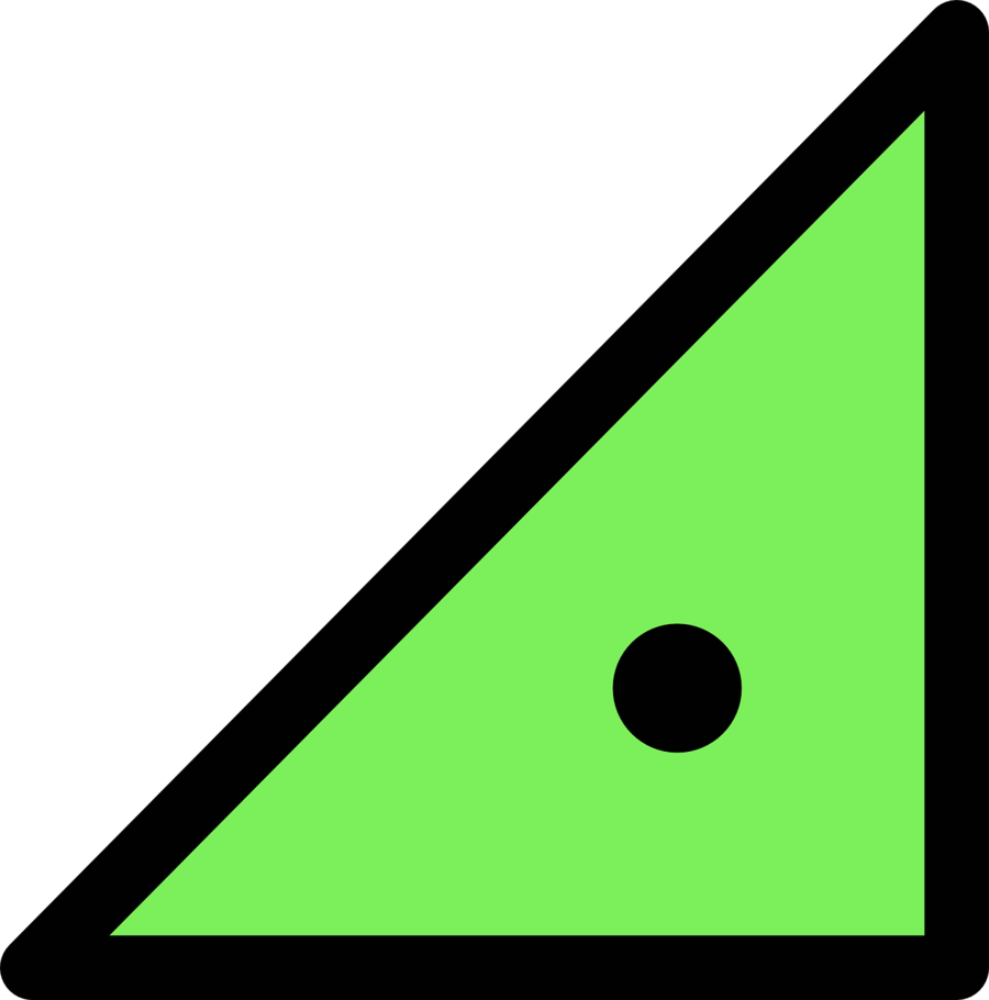 Triangle Right Clipart Triangle Clip Art - Triangle And Dot Rectangle (900x910)