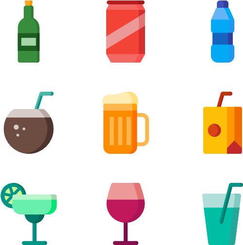 Beverage - Cocktail Icons (600x564)