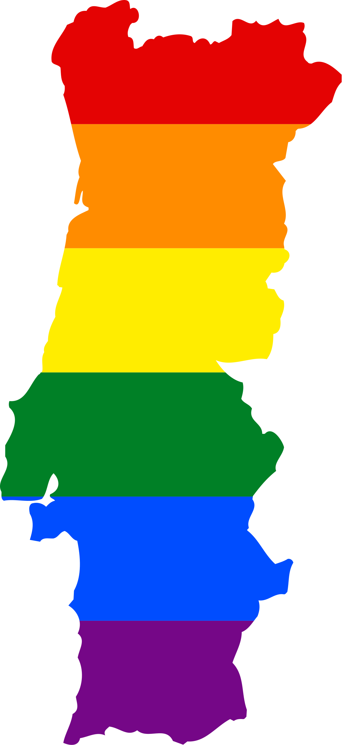 Portugal Map Clipart (1200x2609)
