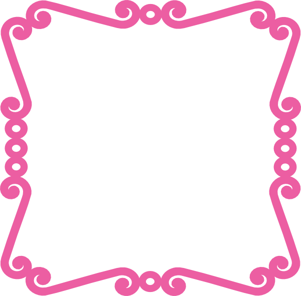 Frame Pink Clip Art At Clker Com - Border Design Heart (600x591)
