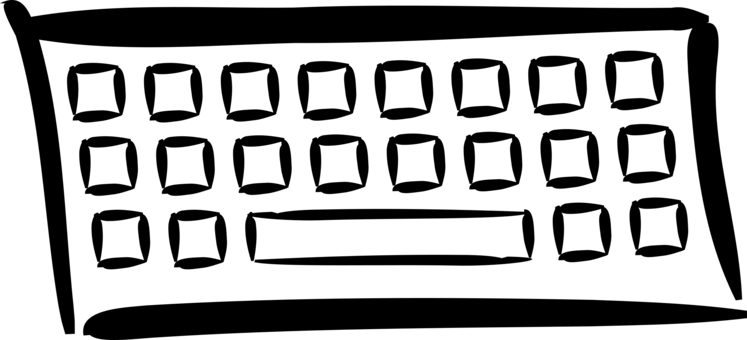 Computer Keyboard Computer Mouse Computer Icons Computer - Computer Keyboard Clip Art (747x340)