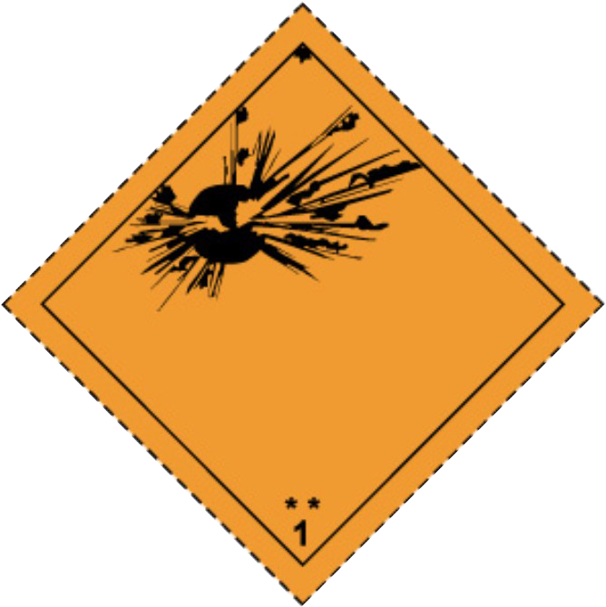 Class 1 Explosives Explosive Substances, Explosive - Clase 1 Explosivos 1.2 (676x693)