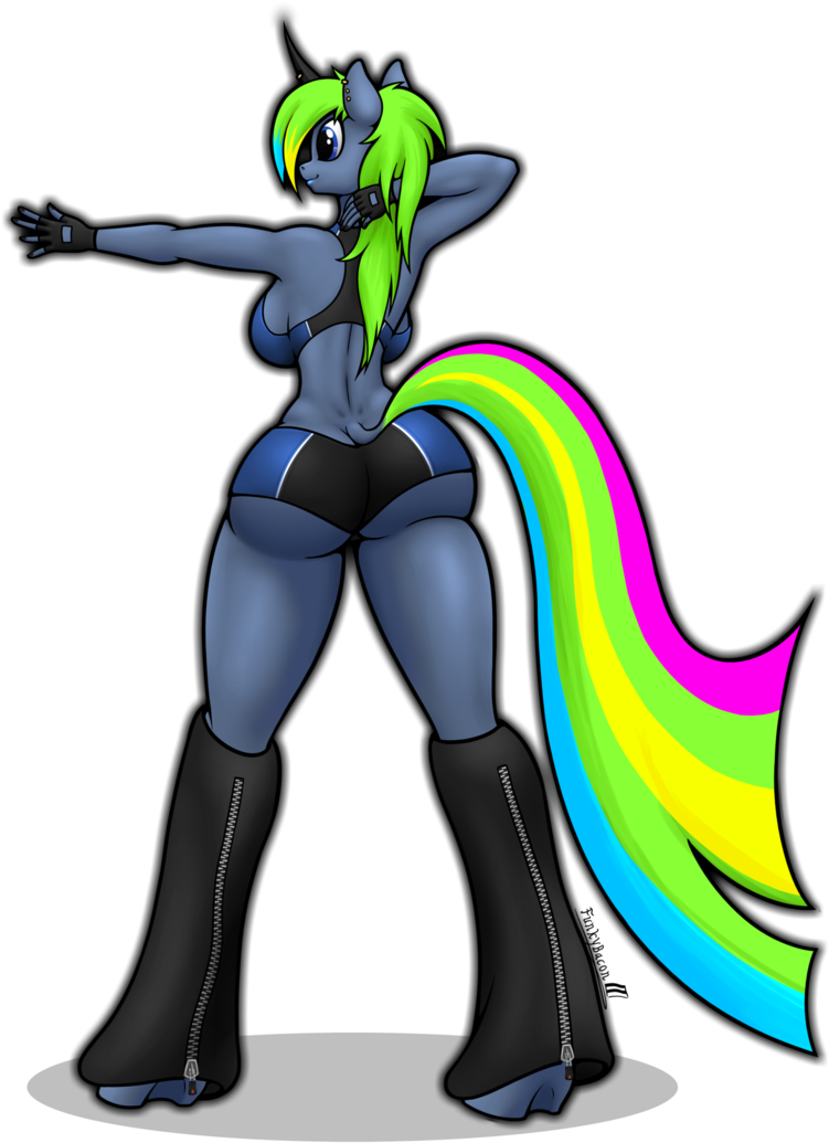 Mlp Anthro Remake By Funkybacon On Deviantart - Drawing (765x1045)