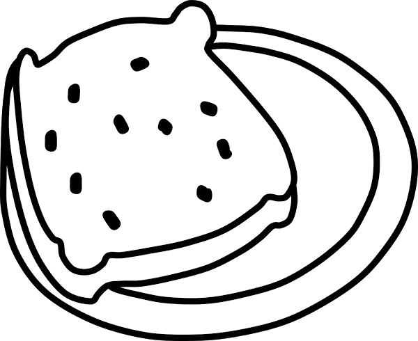 Coloring Clipart Bread - Bread (600x490)