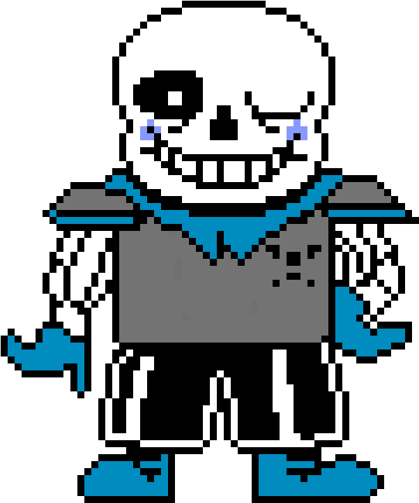 Kill Me - Underswap Sans Pixel Art (640x730)