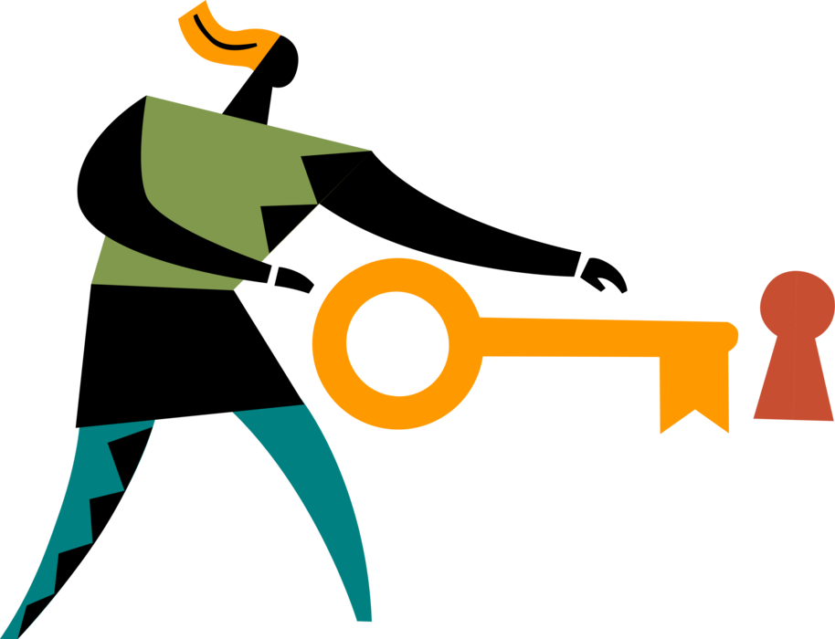 Key Opens Keyhole Lock - Lock And Key (914x700)