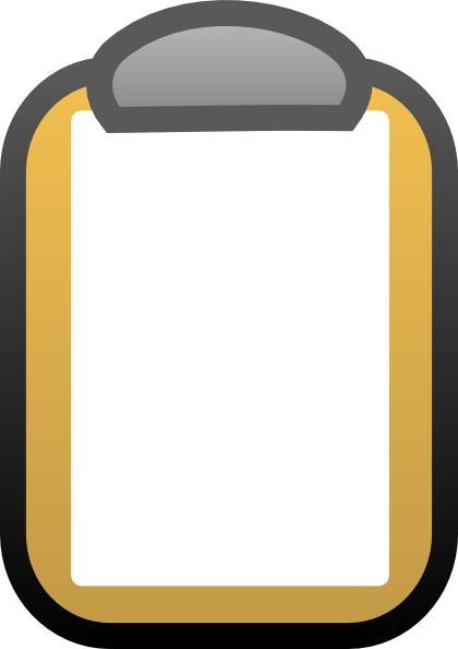 Paper Clipart Notepad - Notepad With Paper Clip (420x595)