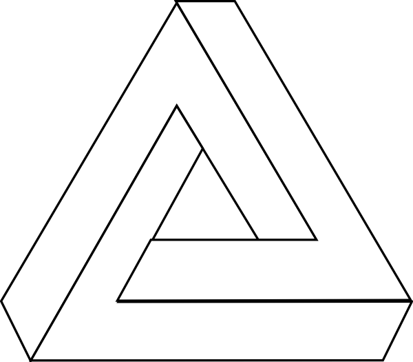 Triangle Optical Illusion Png (600x525)