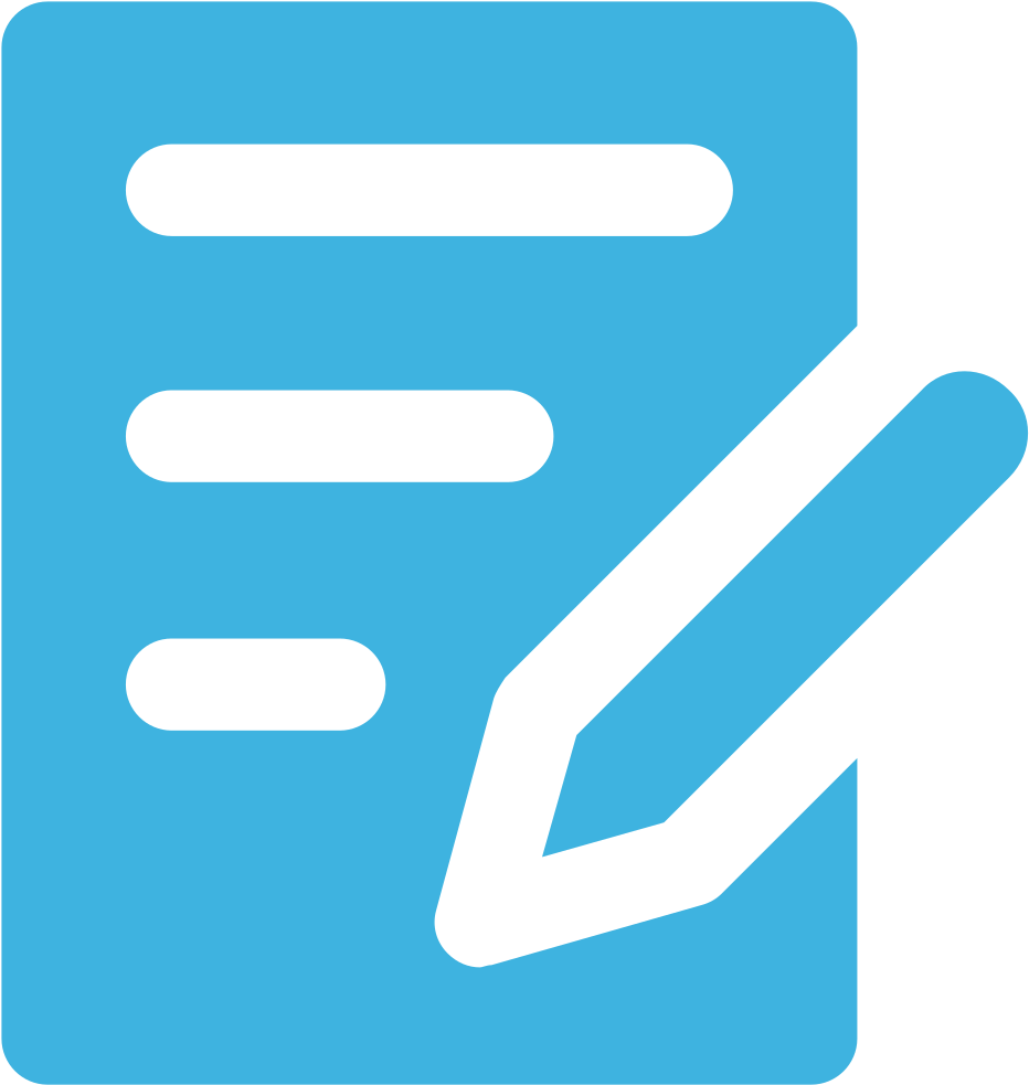 Open - Write Icon Png Blue (1000x1250)
