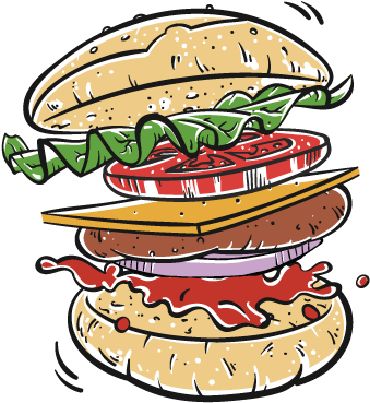 Veggie Burger Clipart Double Cheeseburger - Cheeseburger (360x500)