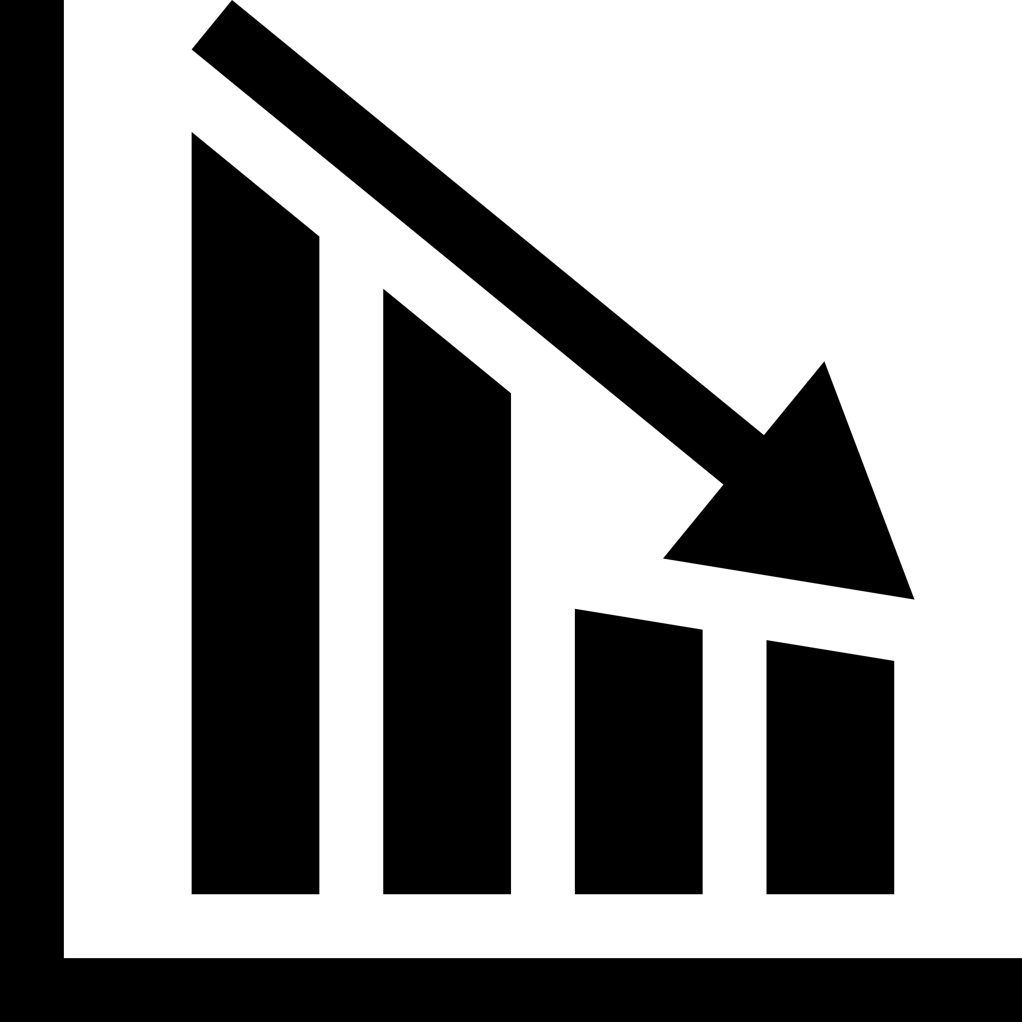 Clip Art Open With Transparent Background - Bar Chart Going Down (2000x2000)