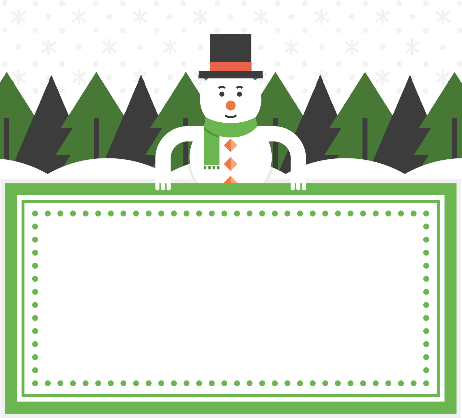 Clipart Snowman Frame - Snowman (1586x1460)
