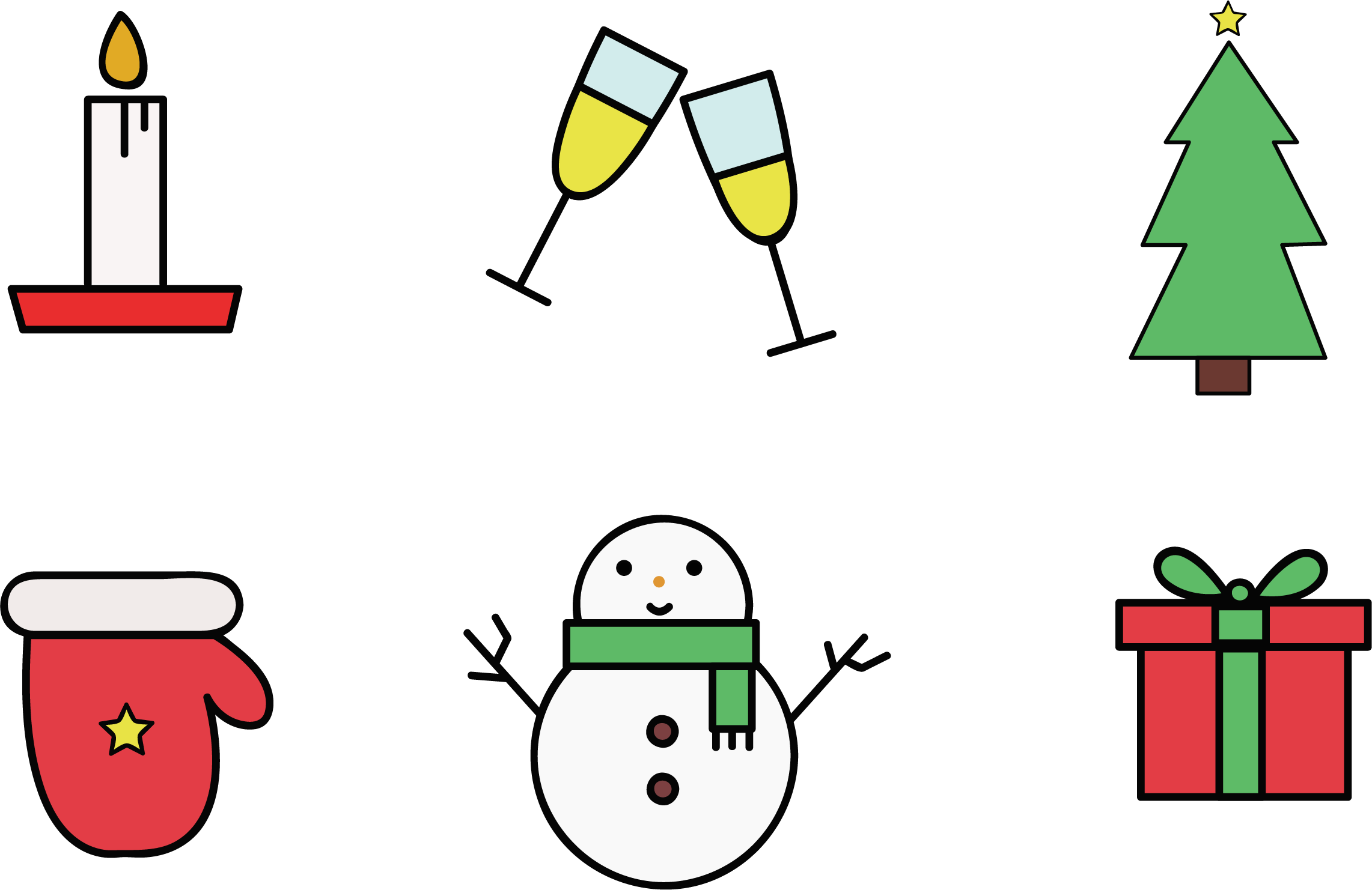 Free Christmas Vector Icon Pack - Christmas Vector (2283x1482)