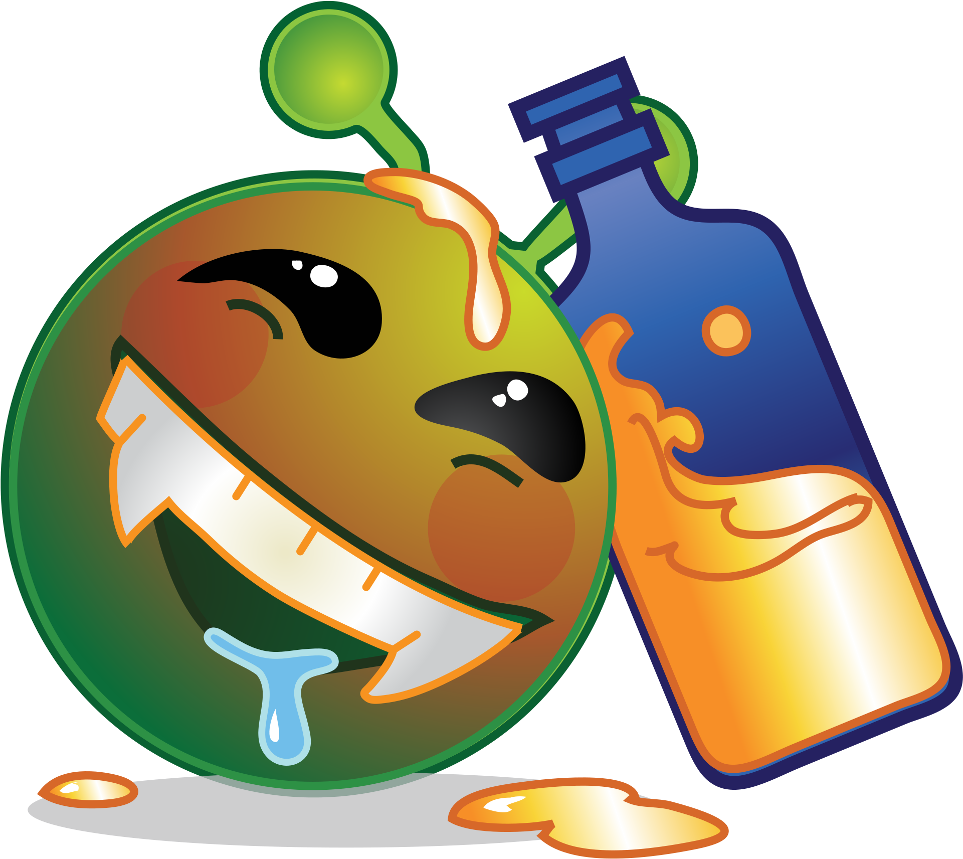 Open - Drunk Smiley Png (2000x1793)