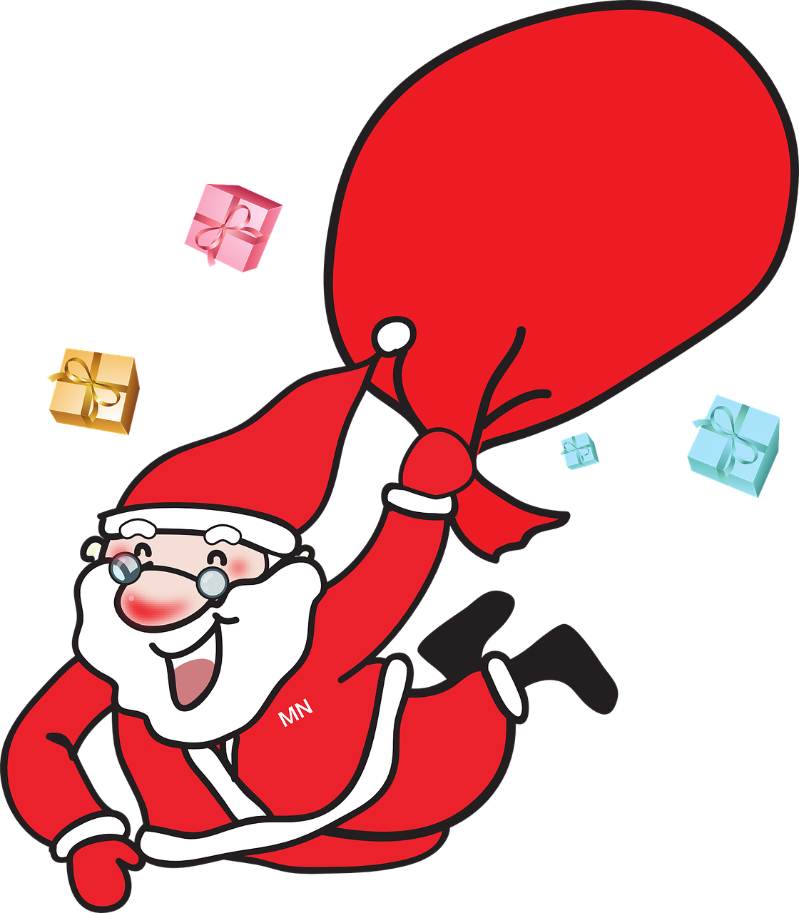 Gedicht Für Den Weihnachtsmann - Laughing Santa Claus Large Tote Bag, Natural, Large (1120x1280)