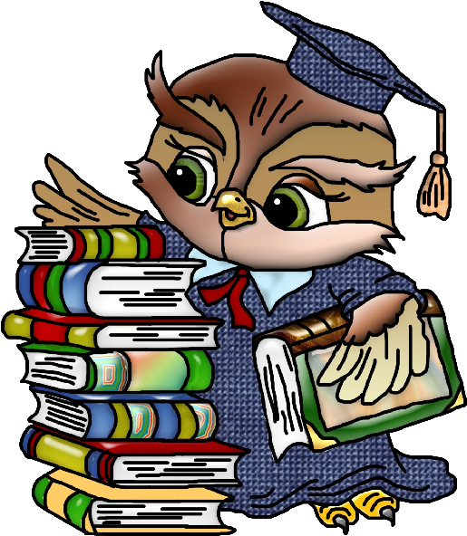 Cartoon Teacher Owl (600x600)
