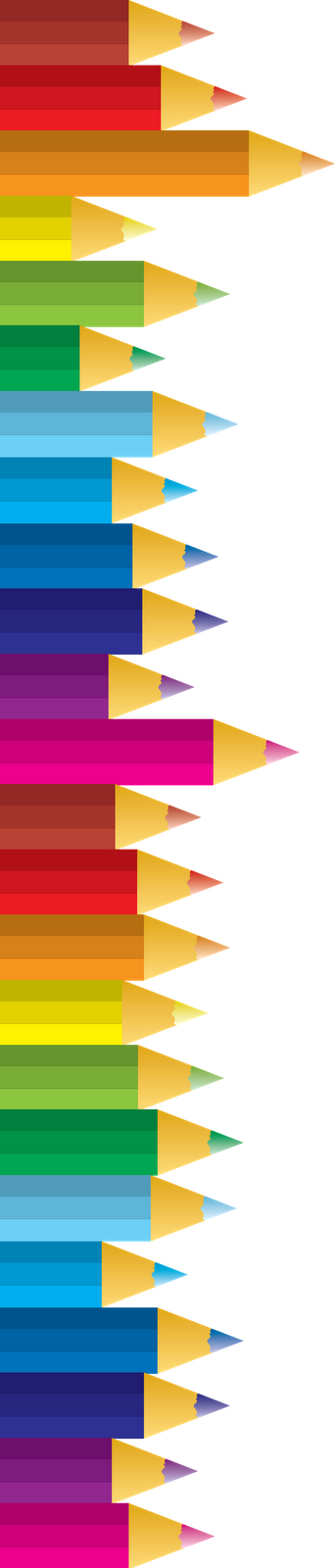 Free Pencil Clipart For Teachers - Color Pencil Border Clipart (342x1600)