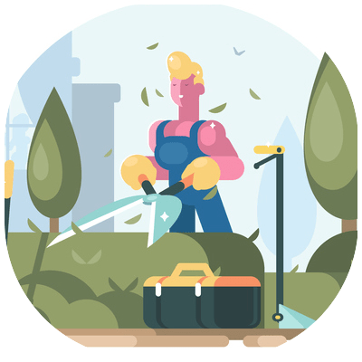 Tree & Shrub Service - Vector Graphics (400x400)
